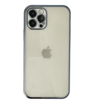 Mey İthalat® iPhone 12 Pro Kılıf Lensli Silikon - Lacivert