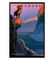 Retro Kanada Tren Seyahatini Keşfedin Poster Tablo Ahşap Poster Dekoratif