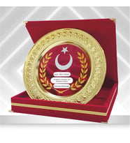 Kabartma Ay Yıldız Logolu - Kutulu ve Metal Tabaklı