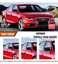 Audi A4 B8 2009-2014 Batman Yarasa Ayna Kapağı Piano Black ABS Plastik