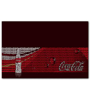 Cakatabloo Coca Cola Yazıları ve Şişe MDF Tablo