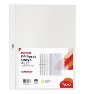 Noki Poşet Dosya 100 LÜ A5 N-4835 (Renksiz)