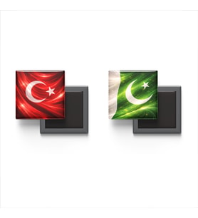Buzdolap Magnetleri - Pakistan Bayrağı ve Türk Bayrağı - 2'li Set Magneti