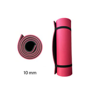 CKSpor  10 Mm Çift Taraflı Pilates Yoga Minderi Spor Pilates Egzersiz  Matı (Siyah-Pembe)