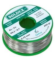 SOLDEX KURŞUNSUZ 0.75MM 200 GRAM LEHİM TELİ SN99.3/CU 0.7