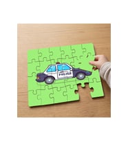 Polis Arabası Tasarımlı 24 Parça Ahşap Çocuk Puzzle MPK0948