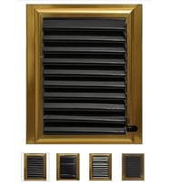 35x35 Siyah Sarı Dekoratif Alüminyum Lüks Banyo Wc Havalandırma Panjuru