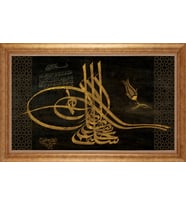 EV İŞYERİ OFİS İÇİN ALTIN ÇERÇEVELİ PASPARTULU TABLO VB336