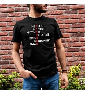 pilelistore- Unisex Bisiklet Yaka Baskılı Oversize T-Shirt - Siyah
