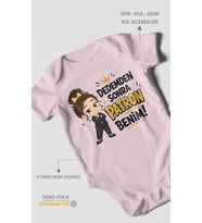 Dedemden sonra patron benim Kısa Kollu Bebek Body %100 Pamuk