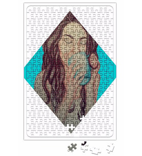 Mulher Bebendo Em Sua Xicara Azul Puzzle 240 Parça Yapboz