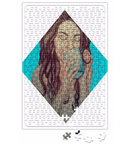 Mulher Bebendo Em Sua Xicara Azul Puzzle 240 Parça Yapboz