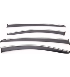 Sunplex RENAULT Uyumlu FLUENCE 2009-2016 Arası Chrome Style 4 Lü Set Kromlu Cam Rüzgarlığı Ön Ve Arka Parça