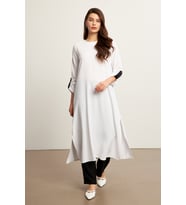 Afra Tunik Pantolon Takım - Beyaz