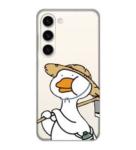 Samsung Galaxy S23 Uyumlu Ördek Desenli Şeffaf Telefon Kılıfı