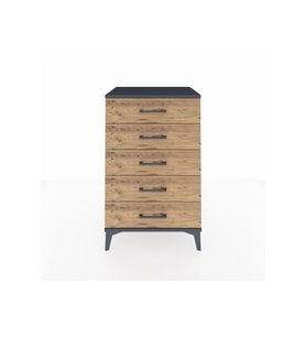 Hyperion Komodin 5 Çekmeceli 60x44x96 Antrasit-Çam