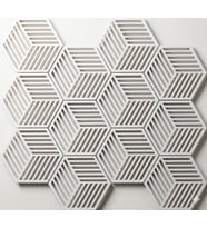 Poligon Geometrik Ahşap Duvar Dekoru – 12’li Modern Tasarım Seti (Beyaz)