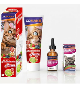 Biotinix Premium Cat (Tüy Dökülmesine Son Verin ) ve Malt Paste Tüy Yumağı Önleyici