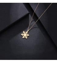 Gökdeniz 925 Kar Tanesi Model Gümüş Kadın Kolye Özel Gün Hediyesi