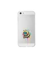 iPhone 5 SE ile uyumlu Splash arı tasarımlı şeffaf silikon kılıf