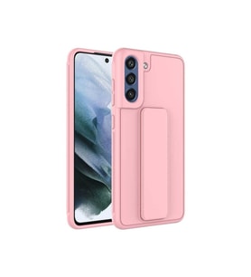 Samsung Galaxy S21 FE Uyumlu Kılıf Zore Qstand Kapak (Pembe)