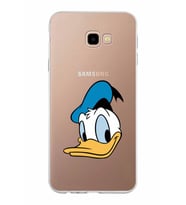 Samsung Galaxy J4 Plus Kapak Donald Duck Tasarımlı Şeffaf Silikon Kılıf