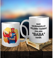 Kişiye Özel Fotoğraflı ve Mesajlı Kupa Palet Bardak Altlığı Hediyeli Kupa Bardak oh843