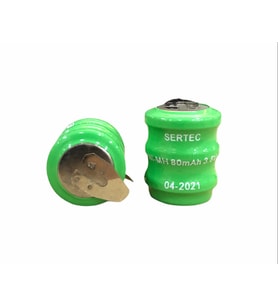 3.6V 3S1P 80 Mah 2 Pin NI-MH Buton Pil