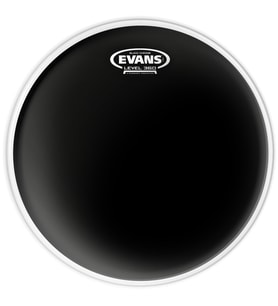 Evans TT14CHR Black Chrome 14 İnç Tom Derisi (Profesyonel) Yarı Parlak Siyah Kaplama, Çift Katmanlı Yapı (7+7.5 Mil), Sert Vuruşlar İçin İdeal Net Atak ve Modern Ses Karakteri