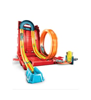 Hot Wheels Track Builder Benzin Bidonu Akrobasi Seti: Kendi Pistini İnşa Et, Hız ve Akrobasiye Doy! (Çok Renkli)