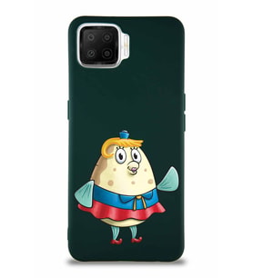 Oppo A73 Soft Premier Kapak Bayan Puff Tasarımlı Silikon Kılıf - Yeşil (Şeffaf)