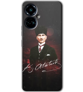 Tecno Camon 19 Pro Kılıf HD Desen Baskılı Kılıf - Kemal Atatürk