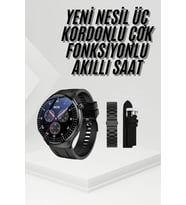 Amoled Ekran Metal Deri Silikon Kordonlu Uyku Takibi