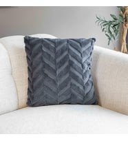 Kırlent - Zigzag Desenli - Jakarlı (Füme)