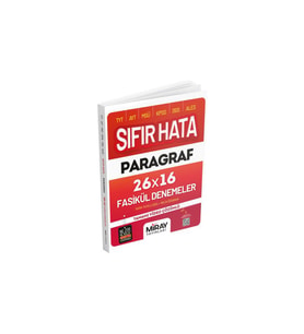 Miray Yayınları Sıfır Hata Paragraf 16 Deneme 