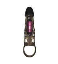 OdinsShop 14 cm Titreşimli Şeffaf Penis Kılıfı