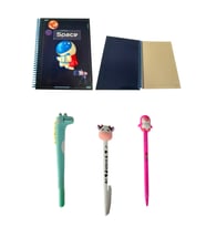 Baskılı squishy defter Defter Uzay Çizgili 3'lü Kalem Seti