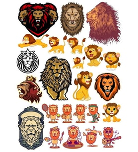 Aslan Sticker Set-11 15 Parça Telefon, Tablet, Defter, Laptop Sticker