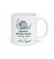 Anestezi Uzmanına Hediye Uyku Temalı Eğlenceli Seramik Kupa Bardak