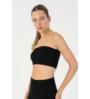 Maraton SlimFit Kadın Straplez Siyah Bra