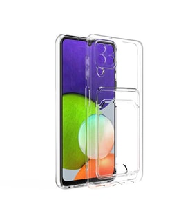 Galaxy M12 Kılıf Setra Kartlıklı Şeffaf Silikon Kılıf (Renksiz)