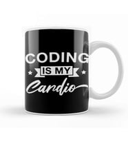 Coding Is My Cardio Kupa Bardak Porselen