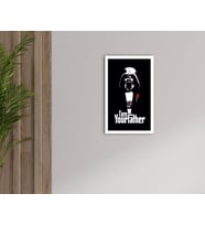 BK Home Godfather Baba Tasarımlı Dekoratif Ahşap Beyaz Çerçeveli Tablo-23