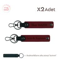 Arkadaşa Günlük Hayatta Eşlik Edecek Hediye – İkili Anahtarlık Seti, Bordo-Lacivert
