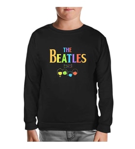 The Beatles Siyah Çocuk Sweatshirt