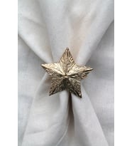 6 Adet Dekoratif Gold Star Nova Peçete Halkası - Napkin Ring