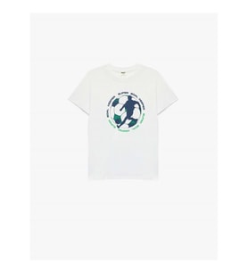 Koton Futbol Baskılı Beyaz Erkek Çocuk T-Shirt 6SKB10115TK