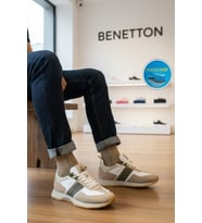 United Colors Of Benetton Lacivert Bağcıklı Cilt Erkek Spor Ayakkabı BNI-12114 M