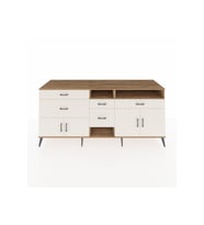 Kronos Konsol 4 Raflı 5 Çekmeceli 4 Kapaklı 220x59x99 Çam-Aytaşı/Aytaşı