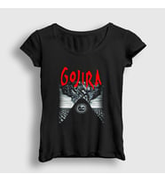 Presmono Kadın Siyah Magma Gojira T-Shirt 53184tt